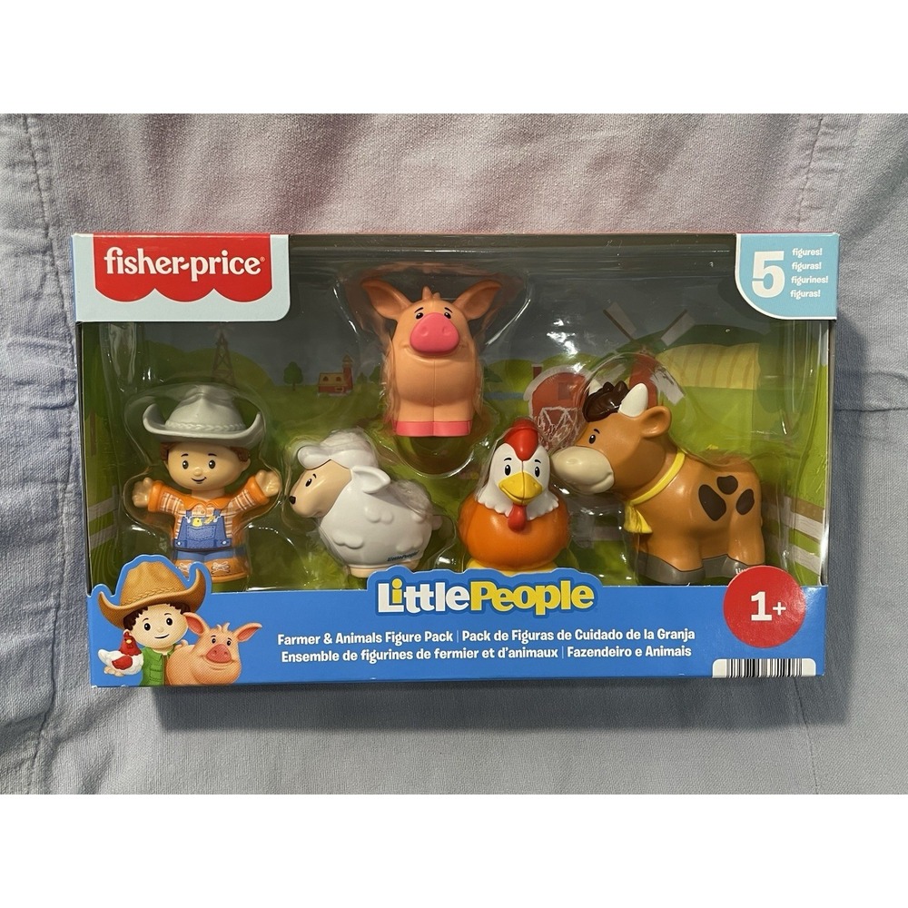 NEW Mattel Fisher-Price Little People - Farmer & Animal Figure Pack - 5 Figures